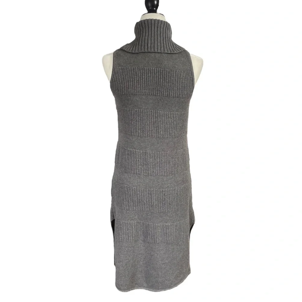 Anthropologie Moth Sweater Midi Wool Blend Ribbed Knit Turtleneck Dress - Picture 9 of 10